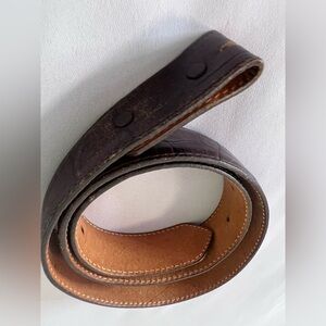 Andrea Barnett Leather Belt Broy Womens Size 32/34 Barklee Croc Print‎